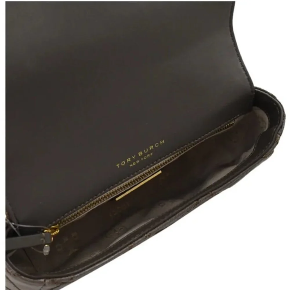 Tory Burch Willa Mini Top Handle Bag Volcanic Stone Quilted Leather